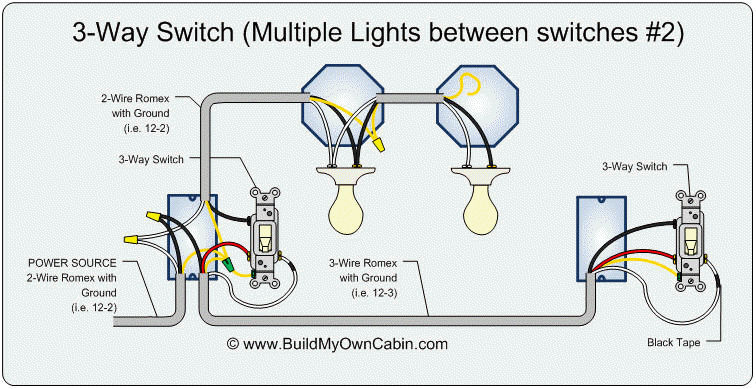 Wiring A 3 Way Switch Diagram For Two Lights Unlimited