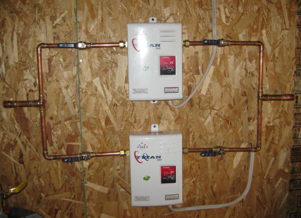 tankless water heater parallel