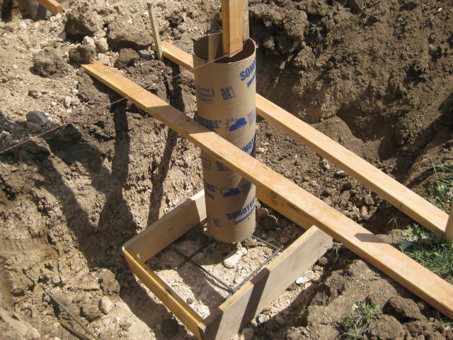Deck footing forms